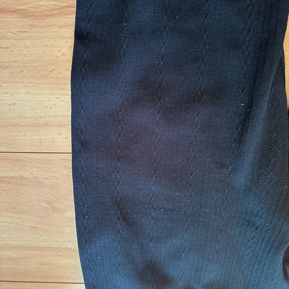 Maurices Fleece Black leggings 0X cable knit style decorative cuff warm cozy. - Picture 3 of 6